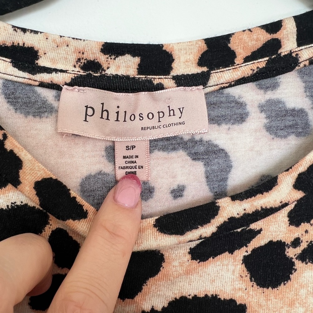 Philosophy Leopard Print Tee - Picture 2 of 3